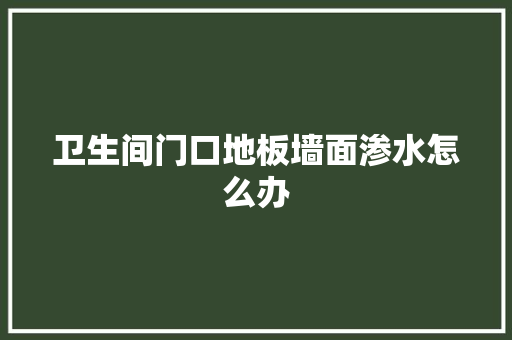 卫生间门口地板墙面渗水怎么办