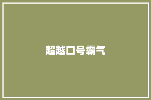 超越口号霸气
