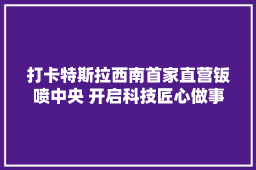 打卡特斯拉西南首家直营钣喷中央 开启科技匠心做事