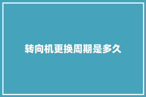 转向机更换周期是多久