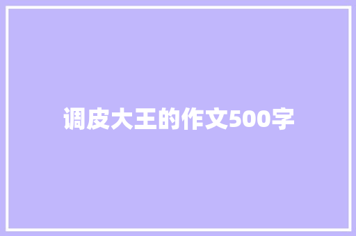 调皮大王的作文500字