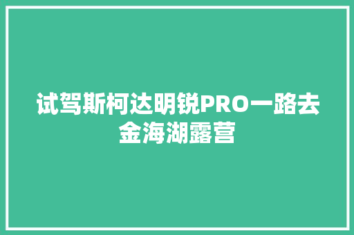 试驾斯柯达明锐PRO一路去金海湖露营