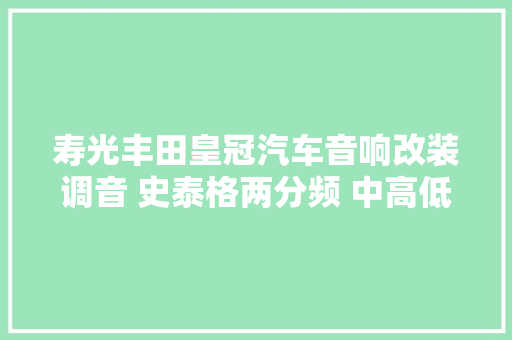 寿光丰田皇冠汽车音响改装调音 史泰格两分频 中高低音喇叭套餐