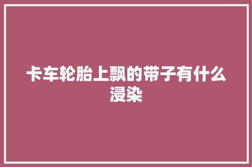 卡车轮胎上飘的带子有什么浸染