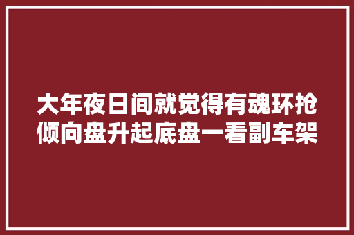 大年夜日间就觉得有魂环抢倾向盘升起底盘一看副车架竟偏移一公分