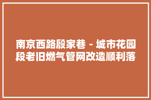 南京西路殷家巷－城市花园段老旧燃气管网改造顺利落成