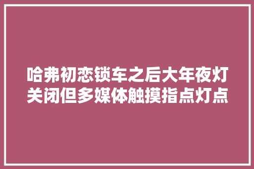 哈弗初恋锁车之后大年夜灯关闭但多媒体触摸指点灯点亮是什么原因