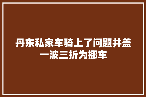丹东私家车骑上了问题井盖一波三折为挪车