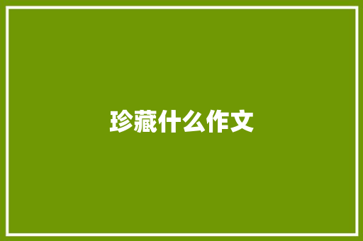珍藏什么作文