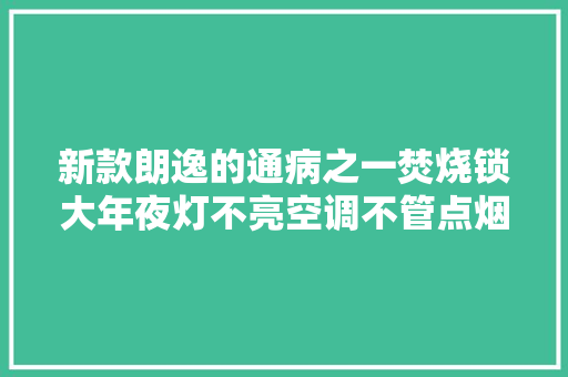 新款朗逸的通病之一焚烧锁大年夜灯不亮空调不管点烟器没电