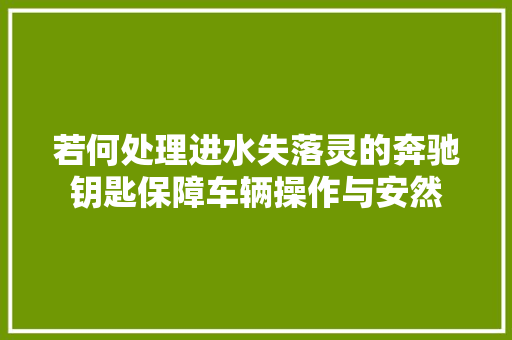 若何处理进水失落灵的奔驰钥匙保障车辆操作与安然