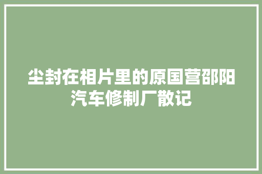 尘封在相片里的原国营邵阳汽车修制厂散记 汽车知识