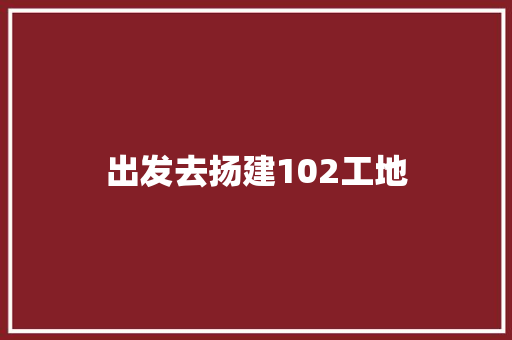 出发去扬建102工地