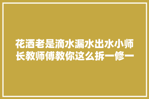 花洒老是滴水漏水出水小师长教师傅教你这么拆一修一个准