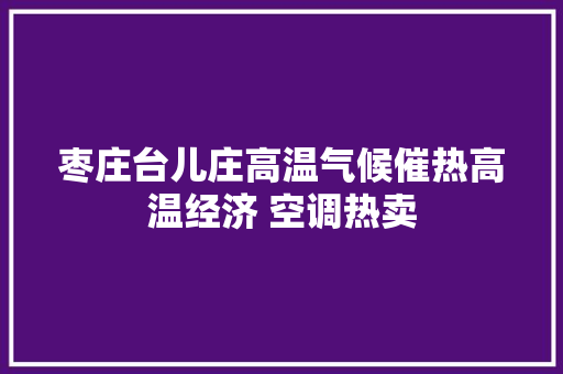 枣庄台儿庄高温气候催热高温经济 空调热卖