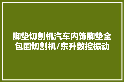 脚垫切割机汽车内饰脚垫全包围切割机/东升数控振动刀切割机