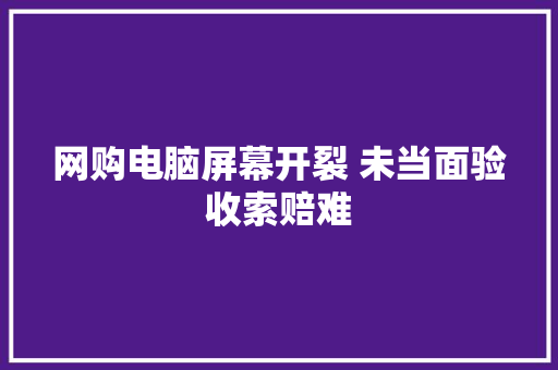 网购电脑屏幕开裂 未当面验收索赔难