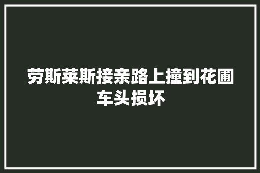 劳斯莱斯接亲路上撞到花圃车头损坏