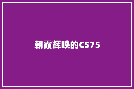 朝霞辉映的CS75