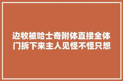 边牧被哈士奇附体直接全体门拆下来主人见怪不怪只想摄影