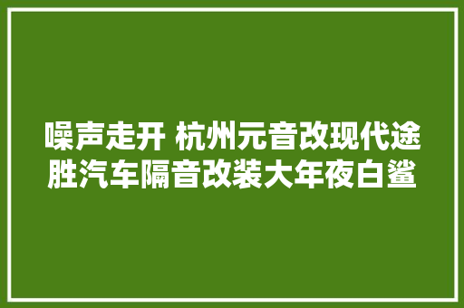 噪声走开 杭州元音改现代途胜汽车隔音改装大年夜白鲨