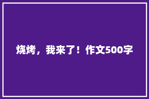 烧烤，我来了！作文500字