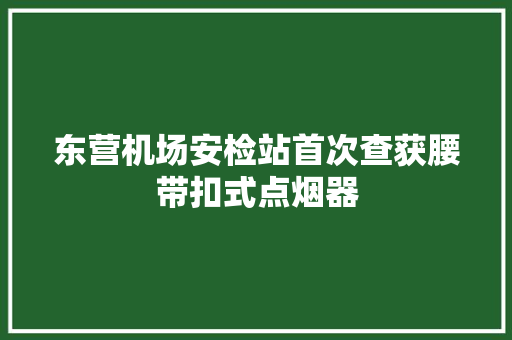 东营机场安检站首次查获腰带扣式点烟器