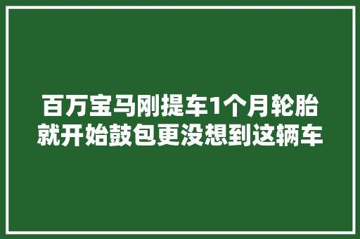百万宝马刚提车1个月轮胎就开始鼓包更没想到这辆车接下来