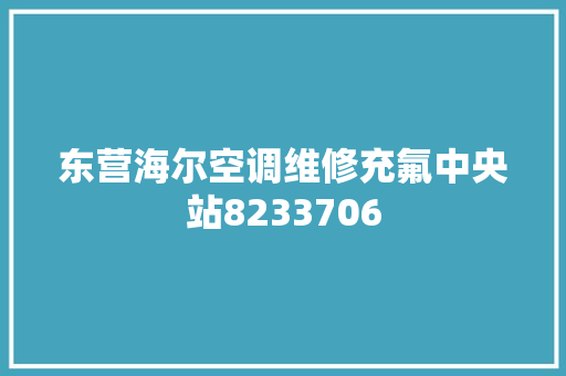 东营海尔空调维修充氟中央站8233706