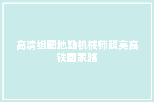 高清组图地勤机械师照亮高铁回家路