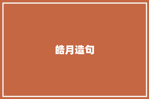 皓月造句