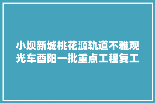 小坝新城桃花源轨道不雅观光车酉阳一批重点工程复工培植