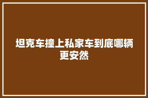 坦克车撞上私家车到底哪辆更安然