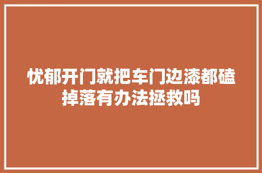 忧郁开门就把车门边漆都磕掉落有办法拯救吗