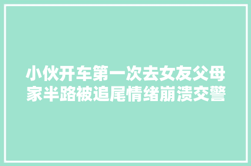 小伙开车第一次去女友父母家半路被追尾情绪崩溃交警神操作来了