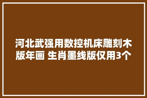 河北武强用数控机床雕刻木版年画 生肖墨线版仅用3个小时