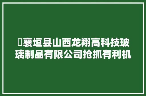 ​襄垣县山西龙翔高科技玻璃制品有限公司抢抓有利机遇 加快工程进度  第1张