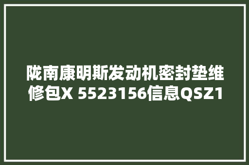 陇南康明斯发动机密封垫维修包X 5523156信息QSZ13G3 柴油机