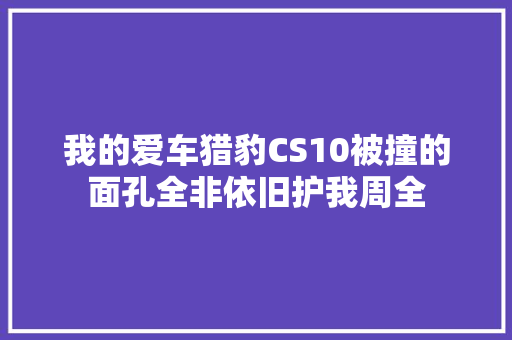 我的爱车猎豹CS10被撞的面孔全非依旧护我周全