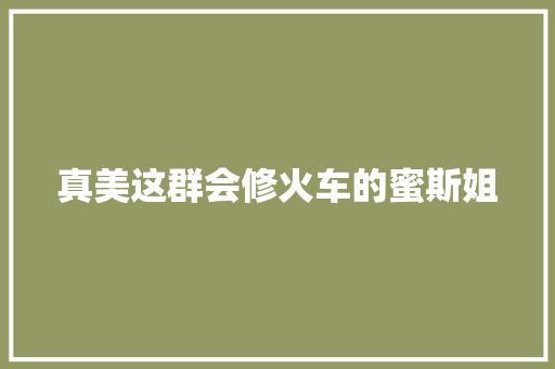 真美这群会修火车的蜜斯姐