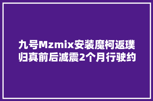 九号Mzmix安装魔柯返璞归真前后减震2个月行驶约25