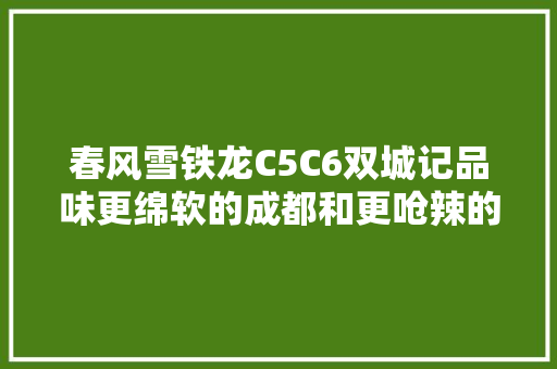 春风雪铁龙C5C6双城记品味更绵软的成都和更呛辣的重庆