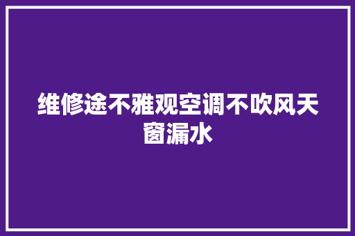 维修途不雅观空调不吹风天窗漏水