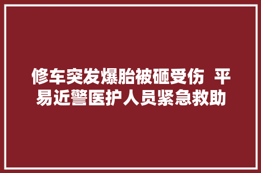 修车突发爆胎被砸受伤  平易近警医护人员紧急救助 汽车知识