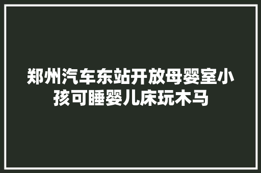 郑州汽车东站开放母婴室小孩可睡婴儿床玩木马