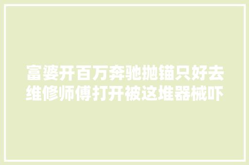 富婆开百万奔驰抛锚只好去维修师傅打开被这堆器械吓了一跳