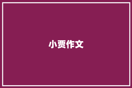 小贾作文