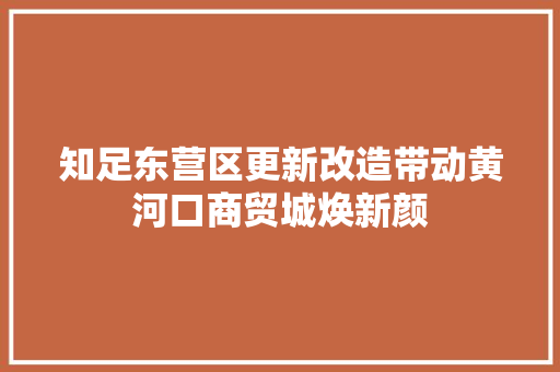 知足东营区更新改造带动黄河口商贸城焕新颜 汽车知识