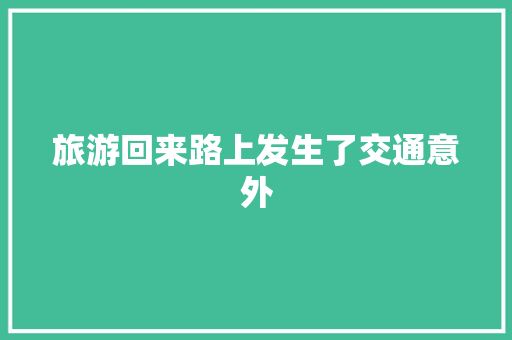 旅游回来路上发生了交通意外