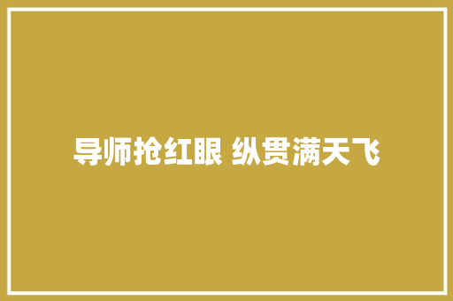 导师抢红眼 纵贯满天飞